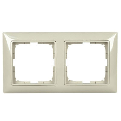 Рамка 2 поста, бежевый