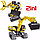 6801 Конструктор QiHui Technic 2в1 Экскаватор и робот, 342 детали, аналог Лего Техник, фото 2