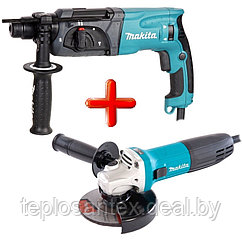 Набор электроинструмента MAKITA DK 0120 (Перфоратор HR2470 + Углошлифмашина GA5030)