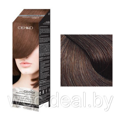 C:EHKO Стойкая крем-краска для волос C:COLOR, 50 мл, 67 Шоколад - фото 1 - id-p167473294