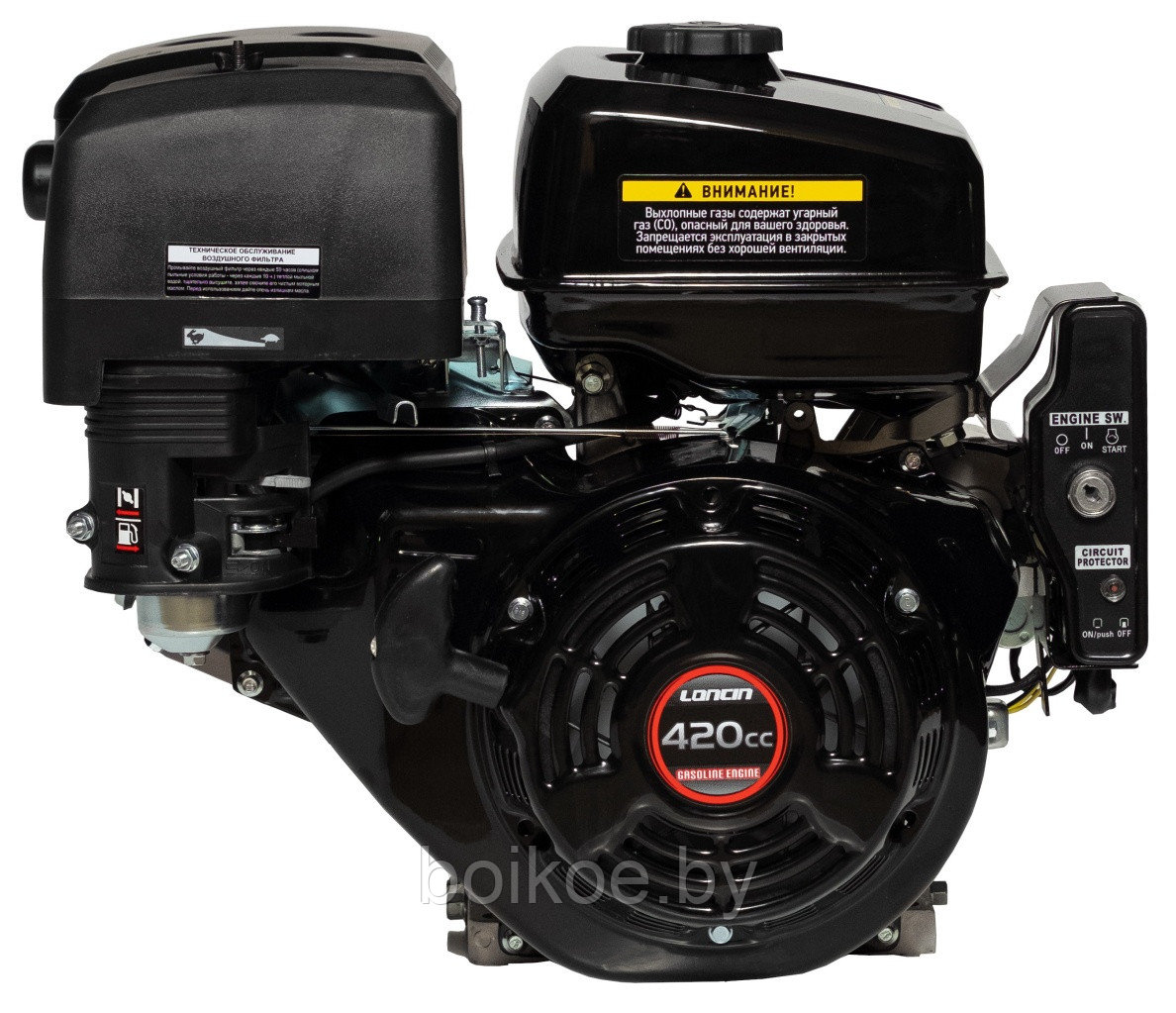 Двигатель Loncin G420FD D25 (15 л.с., шпонка 25 мм, электростартер) - фото 1 - id-p167486350