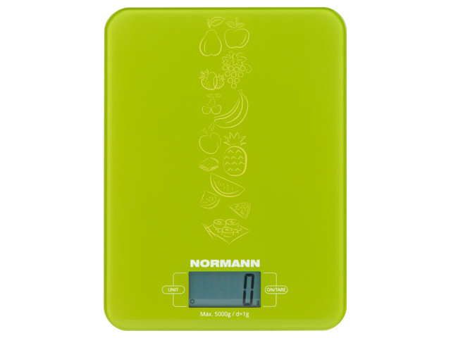 Весы кухонные NORMANN ASK-269 (5 кг; стекло 3 мм; дисплей 45х23 мм) - фото 1 - id-p167486555
