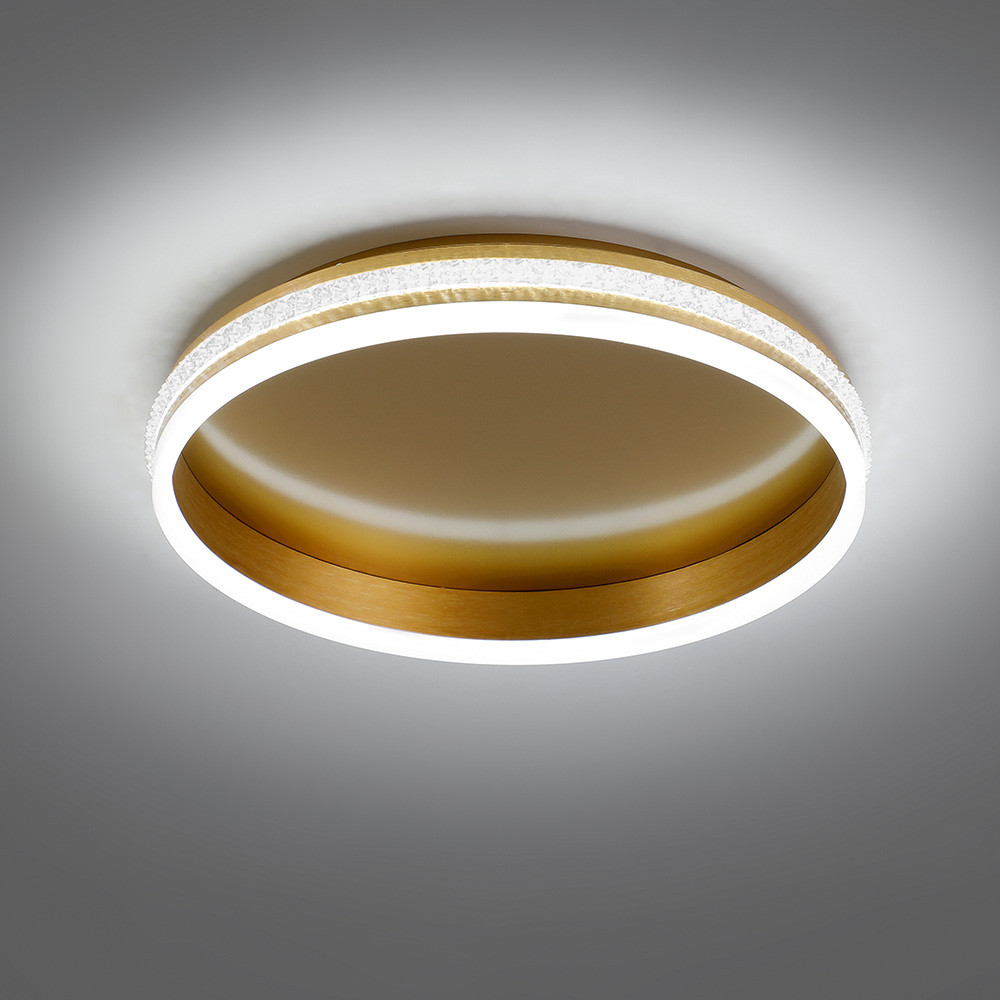 Потолочный золотой светильник AL5880 Shining ring 80W с пультом - фото 2 - id-p167487416