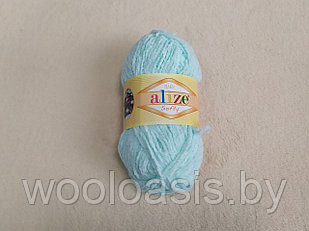 Пряжа Alize Baby Softy, Ализе Беби Софт, турецкая, плюшевая, 100% микрополиэстер, для ручного вязания (цвет 15)