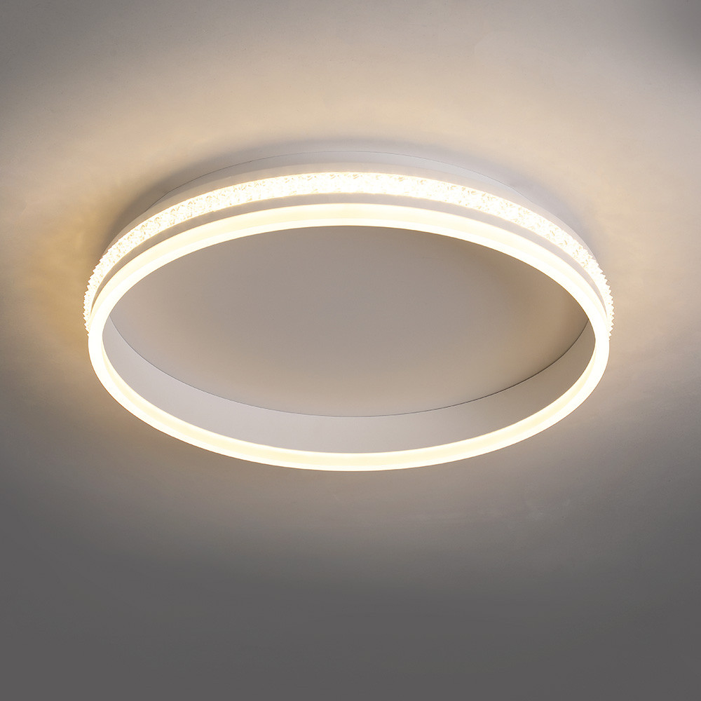 Потолочный белый светильник AL5880 Shining ring 80W с пультом - фото 3 - id-p167487547
