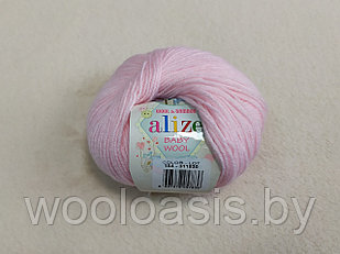 Пряжа Alize Baby Wool, Ализе Беби Вул, турецкая, шерсть, акрил, бамбук, для ручного вязания (цвет 184)