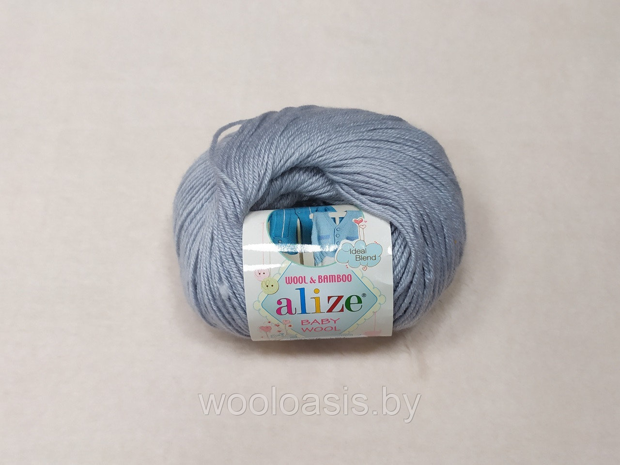 Пряжа Alize Baby Wool, Ализе Беби Вул, турецкая, шерсть, акрил, бамбук, для ручного вязания (цвет 224) - фото 1 - id-p167487592