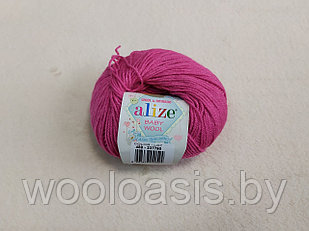 Пряжа Alize Baby Wool, Ализе Беби Вул, турецкая, шерсть, акрил, бамбук, для ручного вязания (цвет 489)