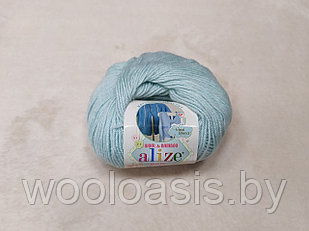 Пряжа Alize Baby Wool, Ализе Беби Вул, турецкая, шерсть, акрил, бамбук, для ручного вязания (цвет 522)