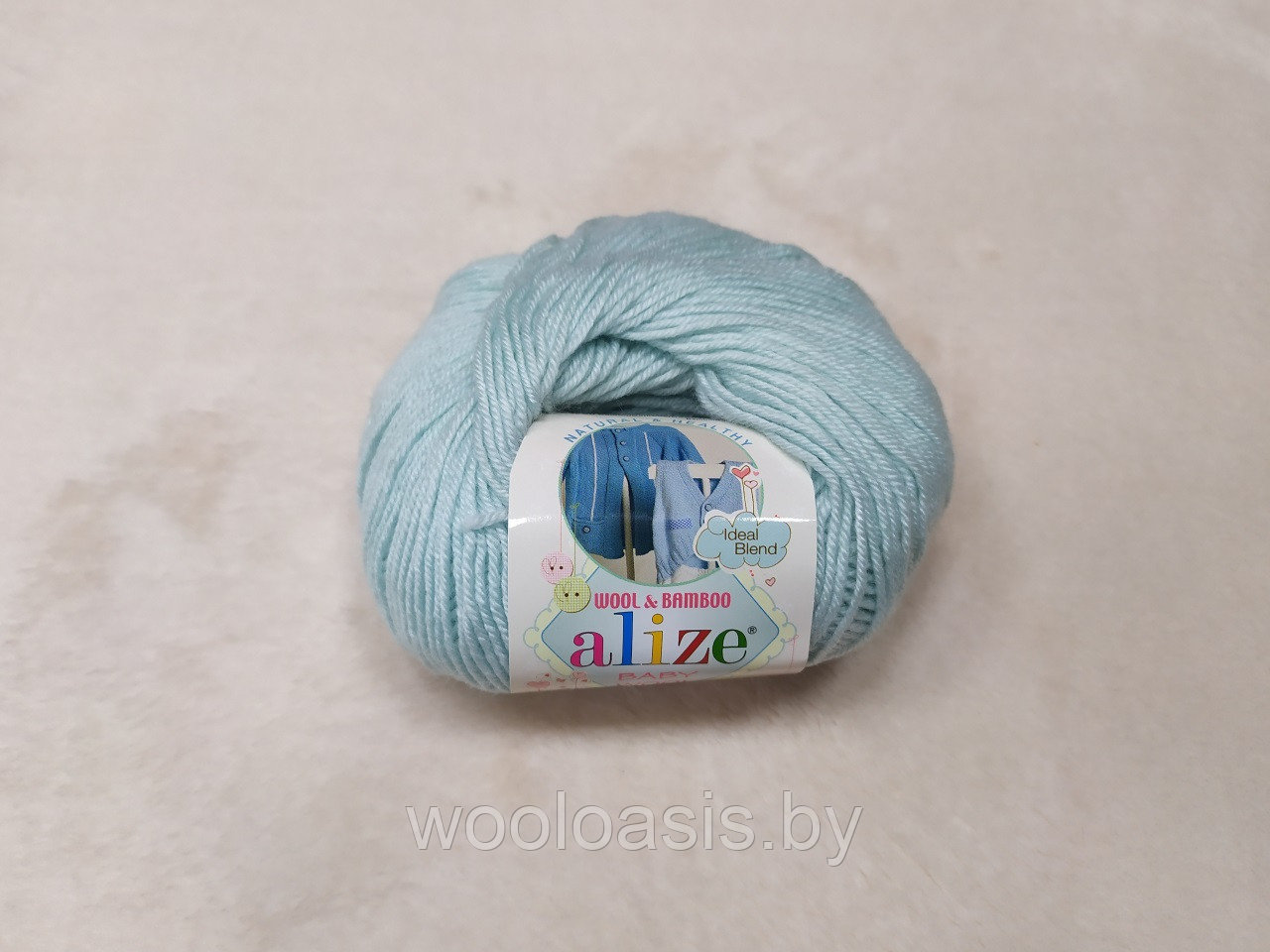 Пряжа Alize Baby Wool, Ализе Беби Вул, турецкая, шерсть, акрил, бамбук, для ручного вязания (цвет 522) - фото 1 - id-p167487598