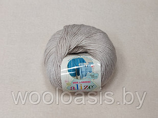 Пряжа Alize Baby Wool, Ализе Беби Вул, турецкая, шерсть, акрил, бамбук, для ручного вязания (цвет 599)