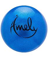 Мяч для художественной гимнастики Amely AGB-303 (15см, 280 гр) синий с блестками