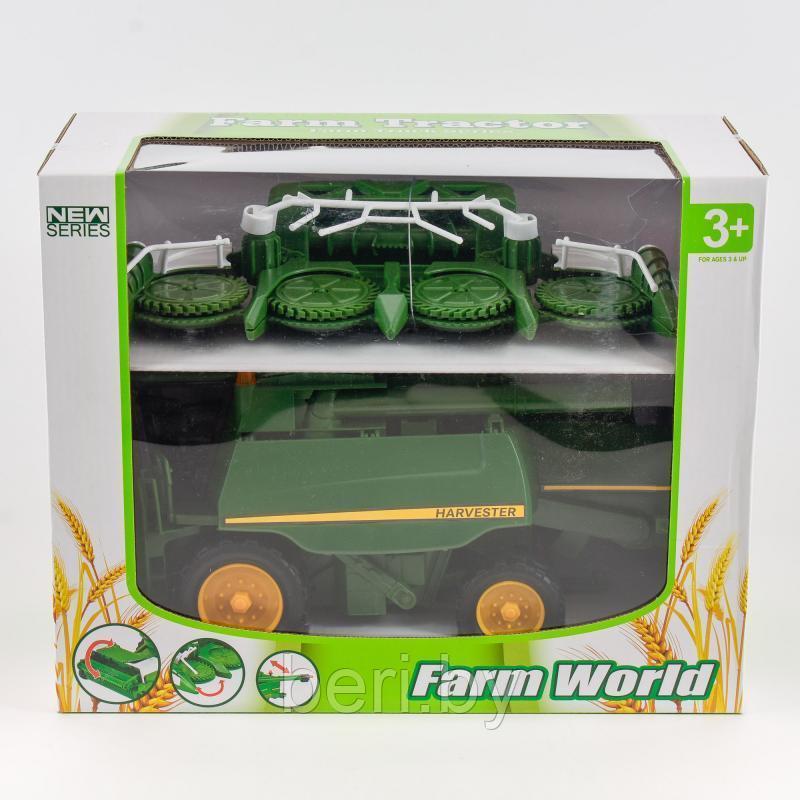 8989A-1-2 Комбайн детский инерционный "Farm World", пластик, 3+, длина 32 см, 3 вида - фото 7 - id-p167507014