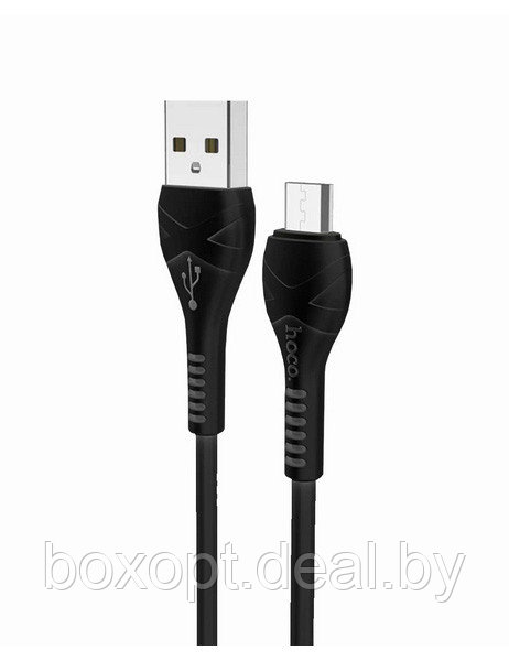 Кабель HOCO X37 USB-micro USB 1метр, 2,4А, черный - фото 2 - id-p167512575