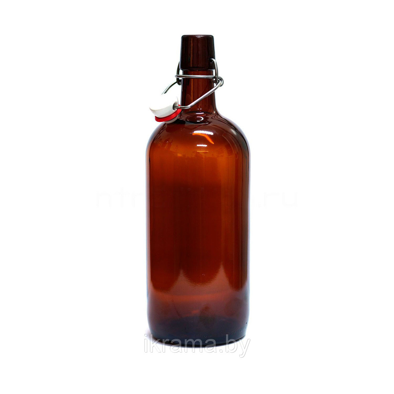 Бутылка 1 литр с бугельной пробкой - фото 1 - id-p90183742