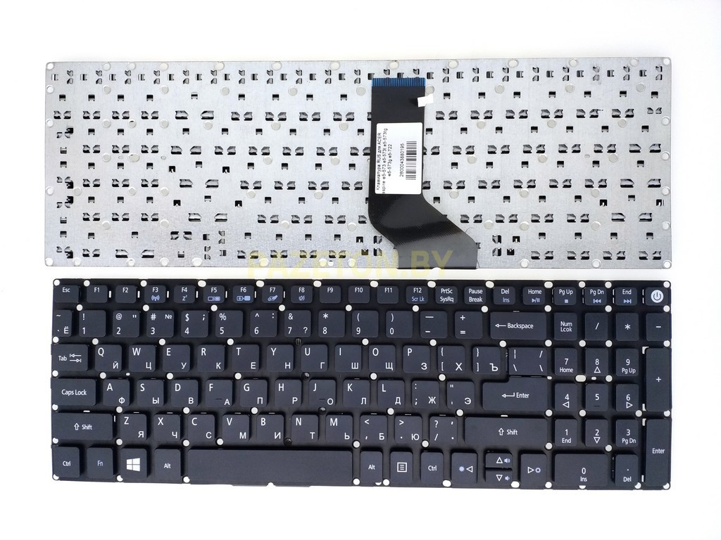 Клавиатура для ноутбука Acer Aspire E5-573T E5-573TG E5-574 E5-574G черная