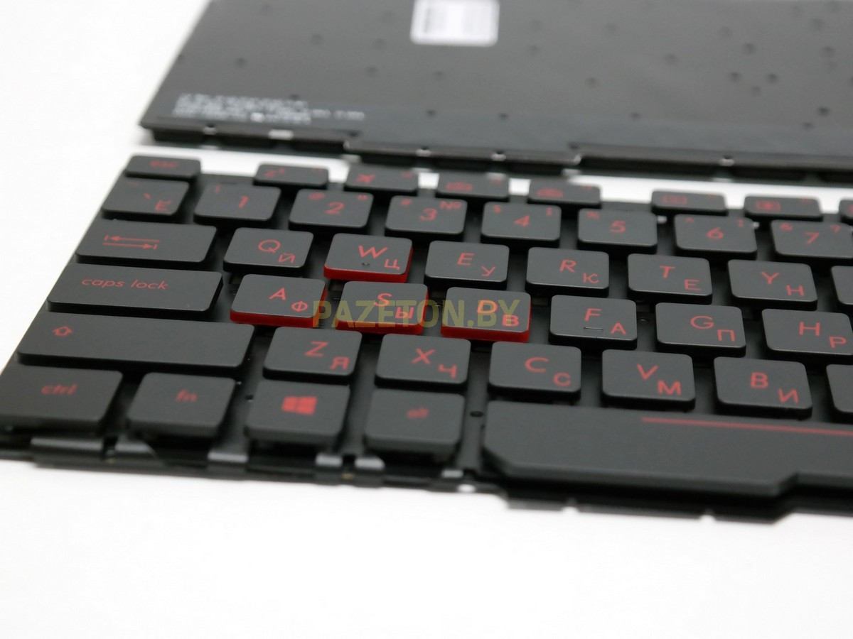 Клавиатура для ноутбука Asus ROG Strix GL553 GL553VD GL553VE GL553VW GL753 GL753VD GL753VE GL753VW черная с - фото 3 - id-p139875264