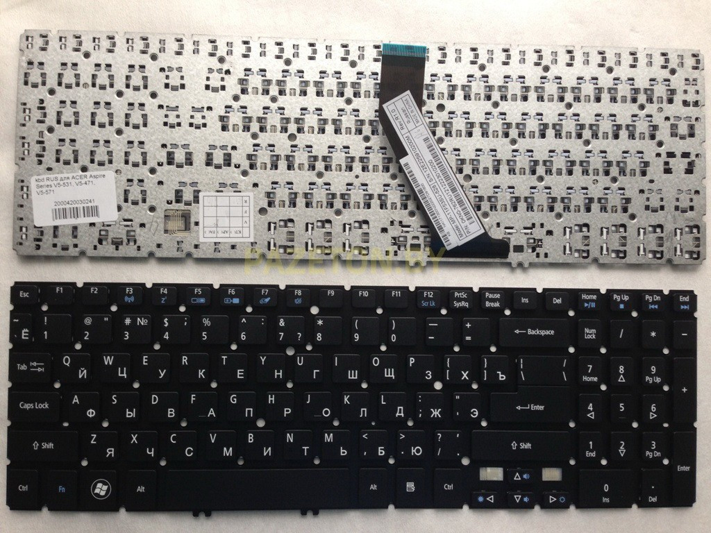Клавиатура для ноутбука Acer Aspire V5-531P V5-551 V5-551G V5-571-6467 черная