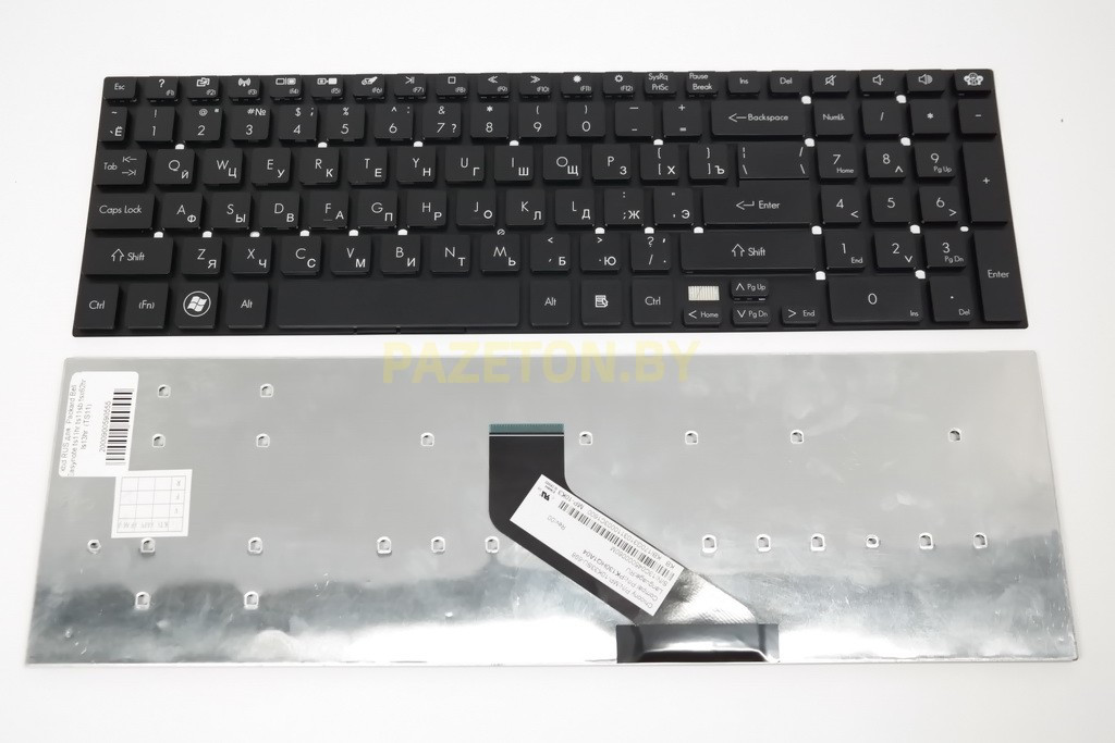 Клавиатура для ноутбука Gateway NV52L NV55S NV56R NV57H черная