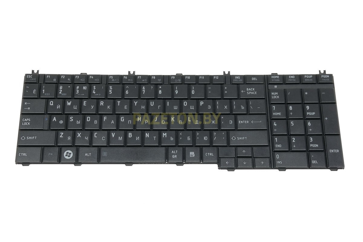 Клавиатура для ноутбука TOSHIBA C650 C655 L650 L655 L670 черная и других моделей ноутбуков