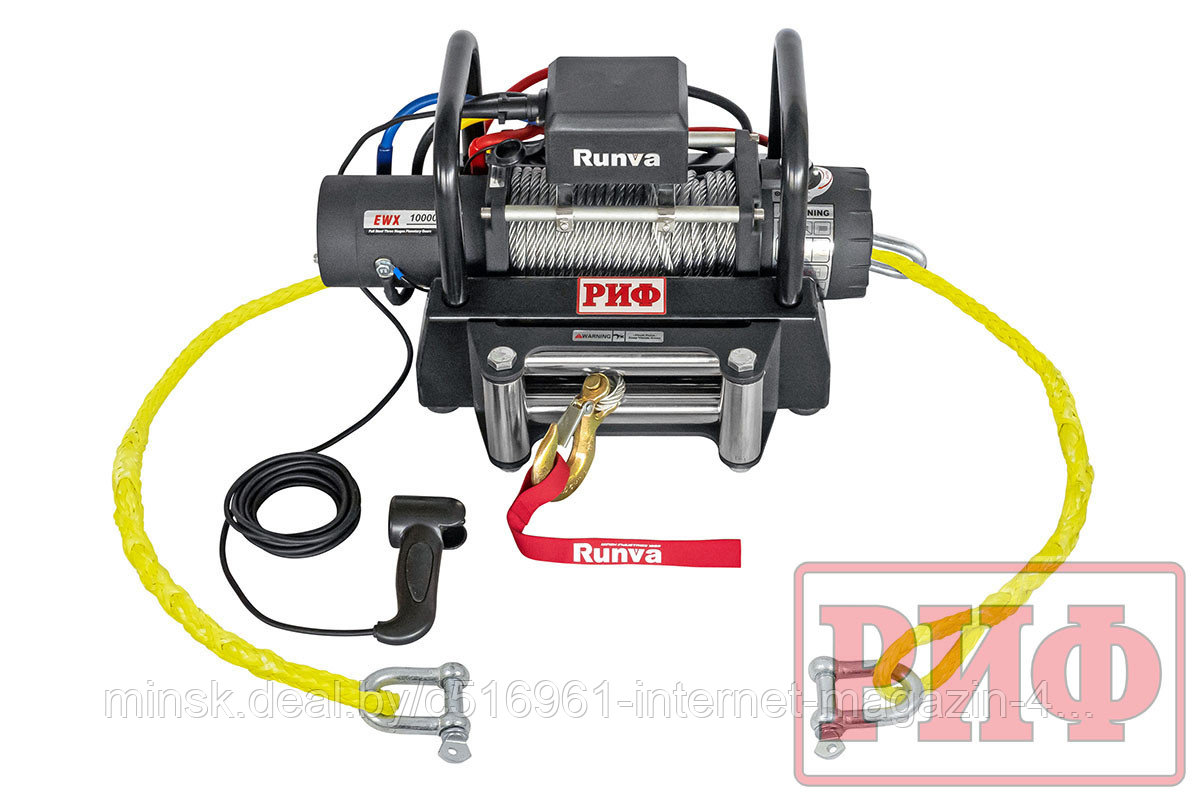 Лебёдка переносная РИФ 10000S c площадкой и проводами (стальной трос). Артикул: EWX10000S-KIT2 - фото 3 - id-p140278444