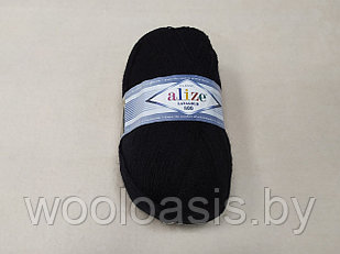 Пряжа Alize Lanagold 800, Ализе Ланаголд 800, турецкая, шерсть с акрилом, для ручного вязания (цвет 60)