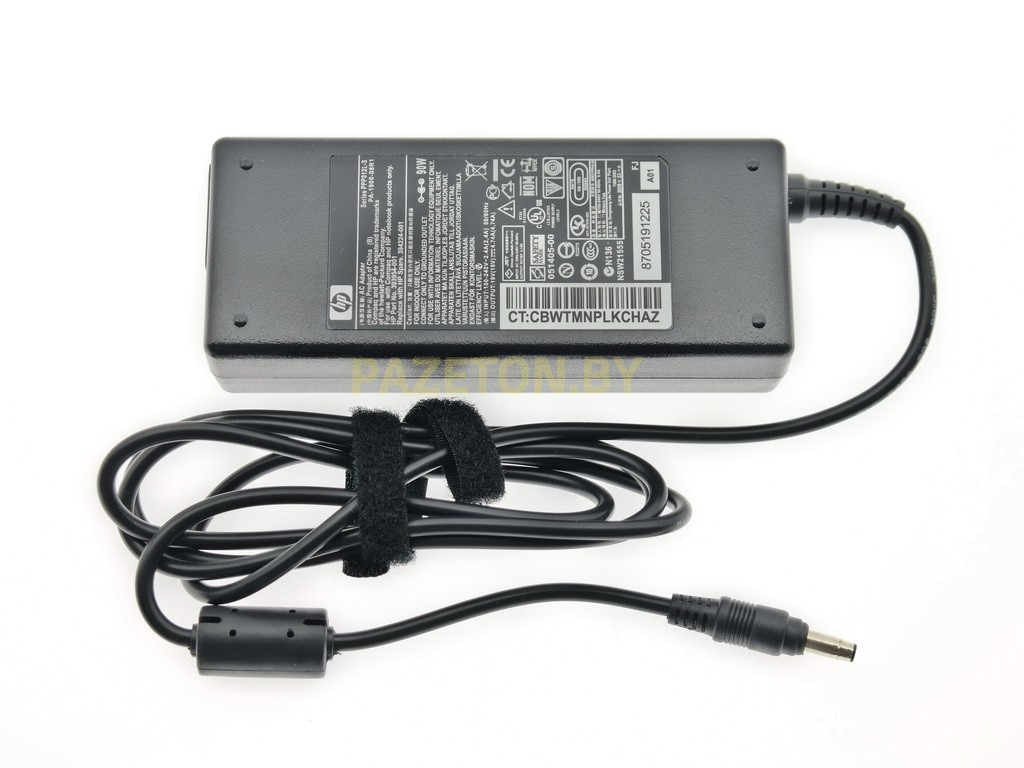 Зарядка для ноутбука Compaq 6500b 6510b 6515b 6520s 4.8x1.7 90w 19v 4,74a под оригинал с силовым кабелем