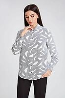 Женская осенняя шифоновая деловая блуза IVARI 416 принт_полоски 42р.