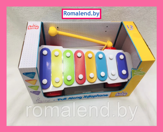 Ксилофон разноцветный с двумя палочками в комплекте SS300880/1209