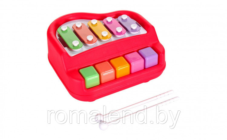 Детский пианино- ксилофон разноцветный SS300878/1217 - фото 3 - id-p167540522