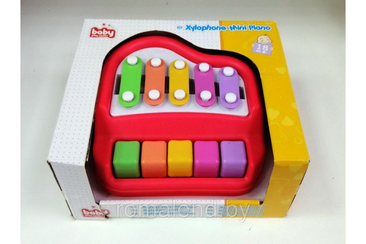 Детский пианино- ксилофон разноцветный SS300878/1217 - фото 4 - id-p167540522