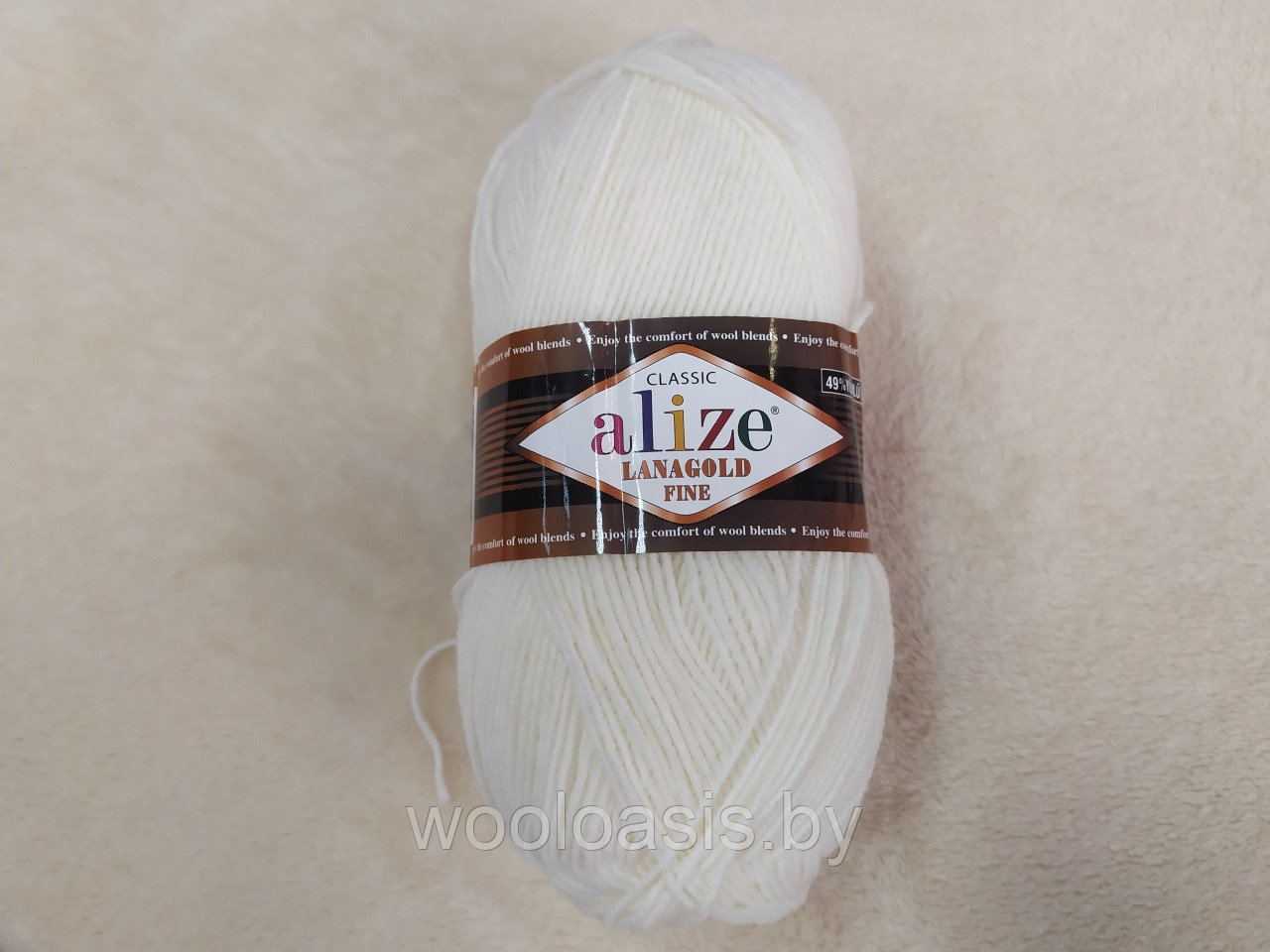 Пряжа Alize Lanagold Fine, Ализе Ланаголд Файн, турецкая, шерсть с акрилом, для ручного вязания (цвет 450)