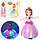 Кукла принцесса София 24 см, танцует кружится, подвижные детали, музыка, свет, LD-131D, фото 4