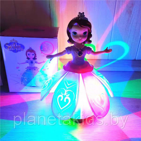 Кукла принцесса София 24 см, танцует кружится, подвижные детали, музыка, свет, LD-131D - фото 1 - id-p167546616