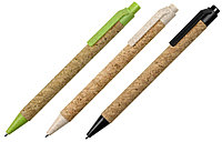 Оптом Ручка из пробки и переработанной пшеницы шариковая «Evora»