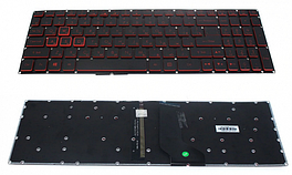 Клавиатура для ноутбука Acer Nitro 5 AN515-51 черная с подсветкой