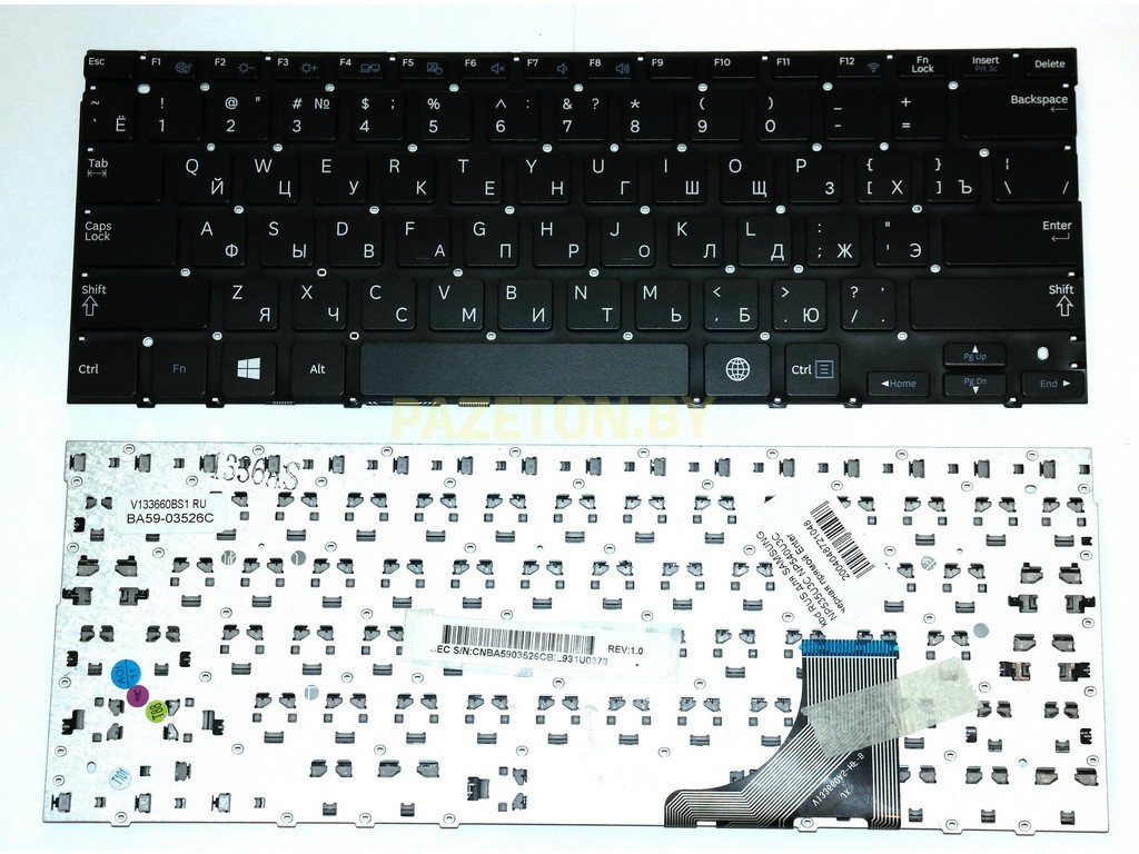 Клавиатура для ноутбука SAMSUNG NP530U4C NP535U4C 530U4C 535U4C черная прямой Enter и других моделей ноутбуков