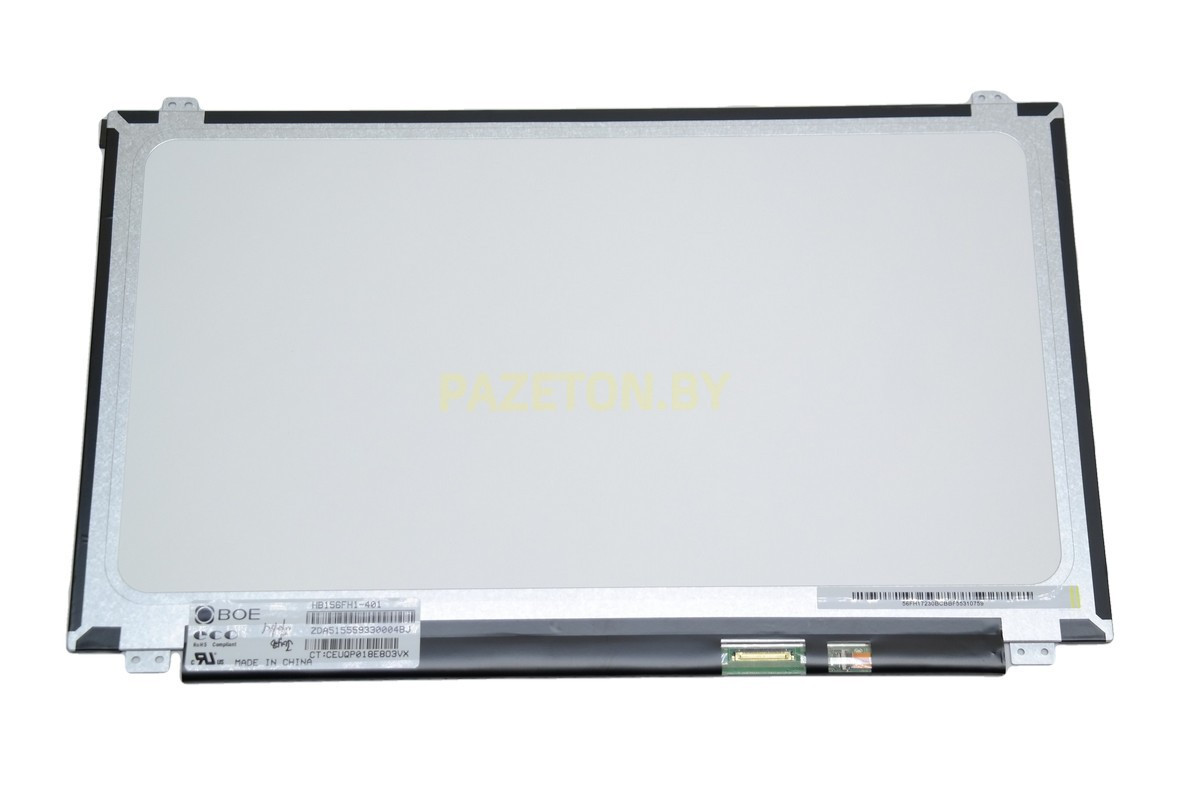 Экран ноутбука 15,6" LED 1920x1080 HB156FH1-401 (не IPS) 30PIN RIGHT MATTE NEW BOE SLIM I - фото 1 - id-p98045277