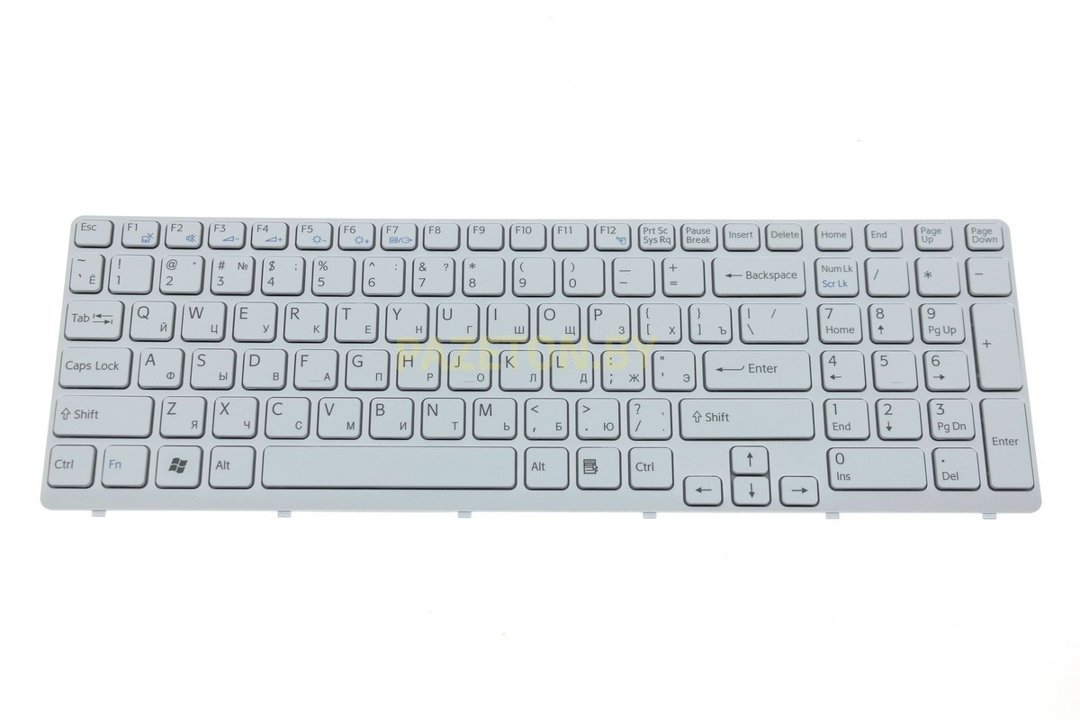 Клавиатура для ноутбука SONY Vaio SVE15 SVE1511X1RW белая и других моделей ноутбуков - фото 1 - id-p94239192
