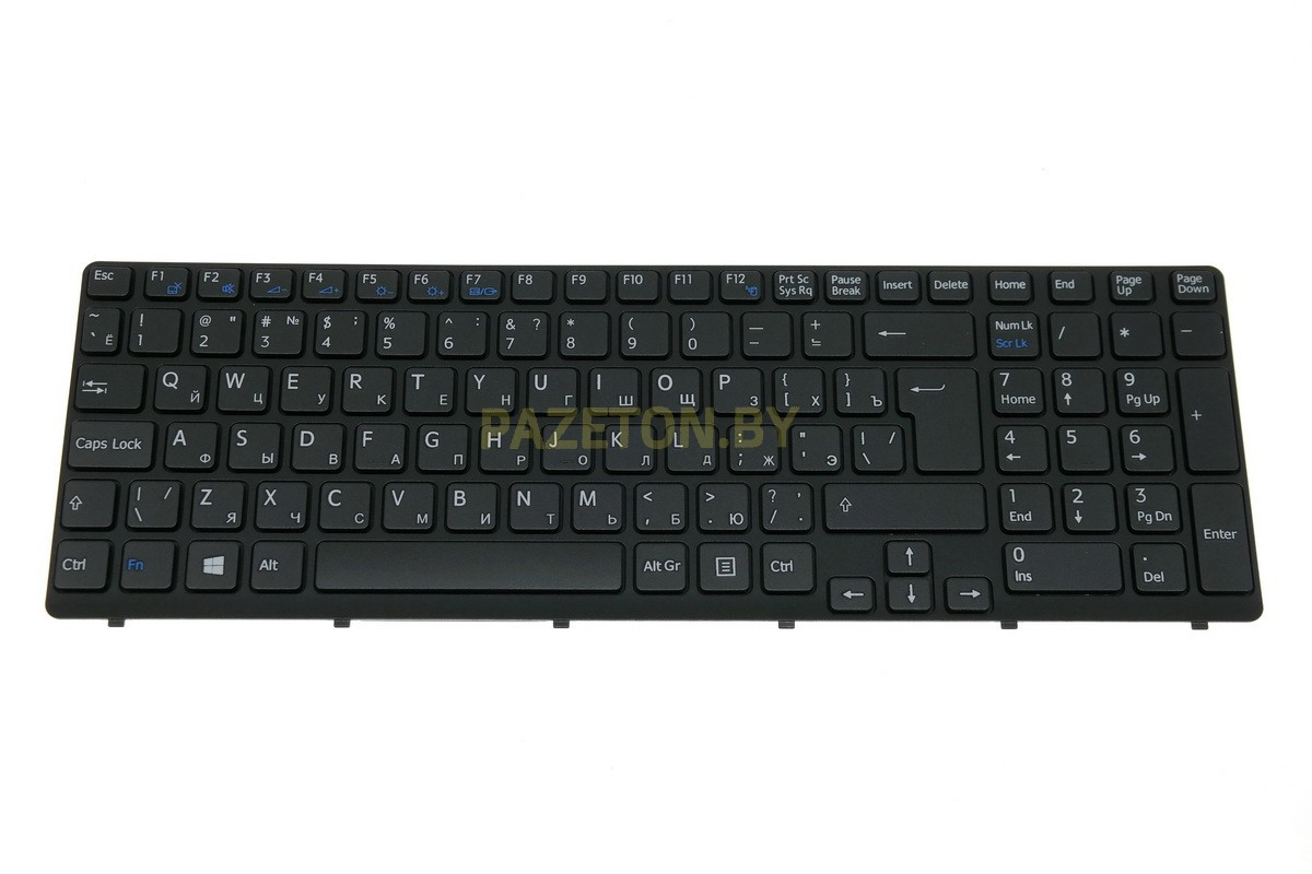 Клавиатура для ноутбука SONY Vaio SVE15 SVE151C11M черная и других моделей ноутбуков