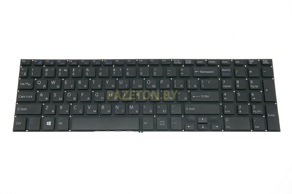 Клавиатура для ноутбука SONY Vaio SVF15 черная и других моделей ноутбуков - фото 1 - id-p94239200