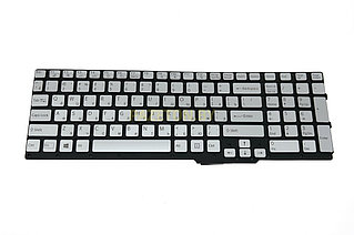 Клавиатура для ноутбука SONY Vaio SVS15 серебристая w b/lights и других моделей ноутбуков
