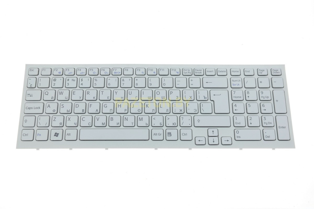 Клавиатура для ноутбука Sony Vaio VPC-EB белая и других моделей ноутбуков - фото 1 - id-p94239220