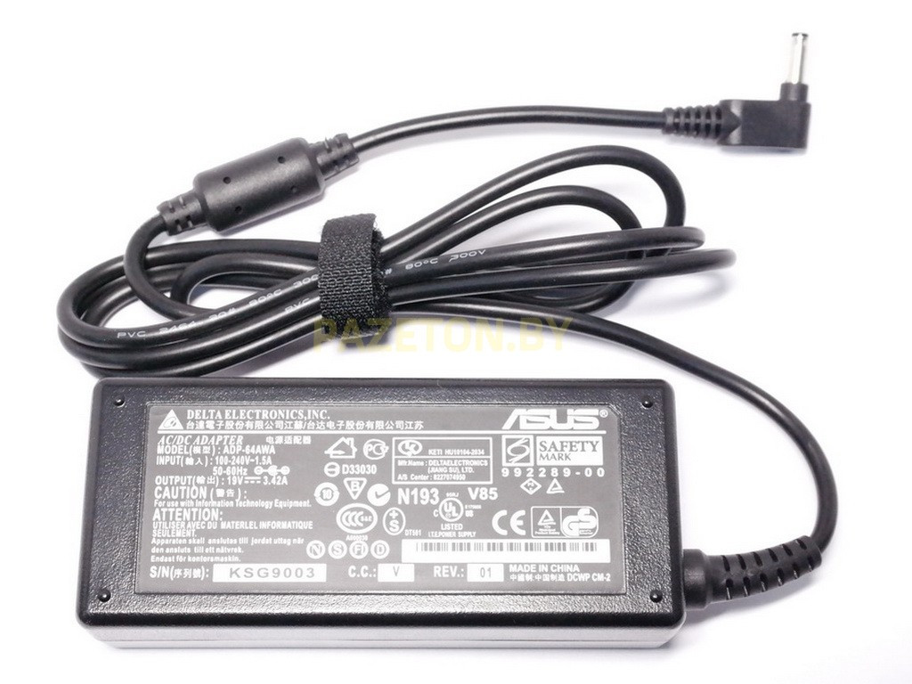 Блок питания для ноутбука Asus 19V 3.42A 65W 4.0X1.35 ADP-65DB внутри оригинал