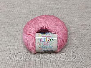 Пряжа Alize Baby Wool, Ализе Беби Вул, турецкая, шерсть, акрил, бамбук, для ручного вязания (цвет 194)