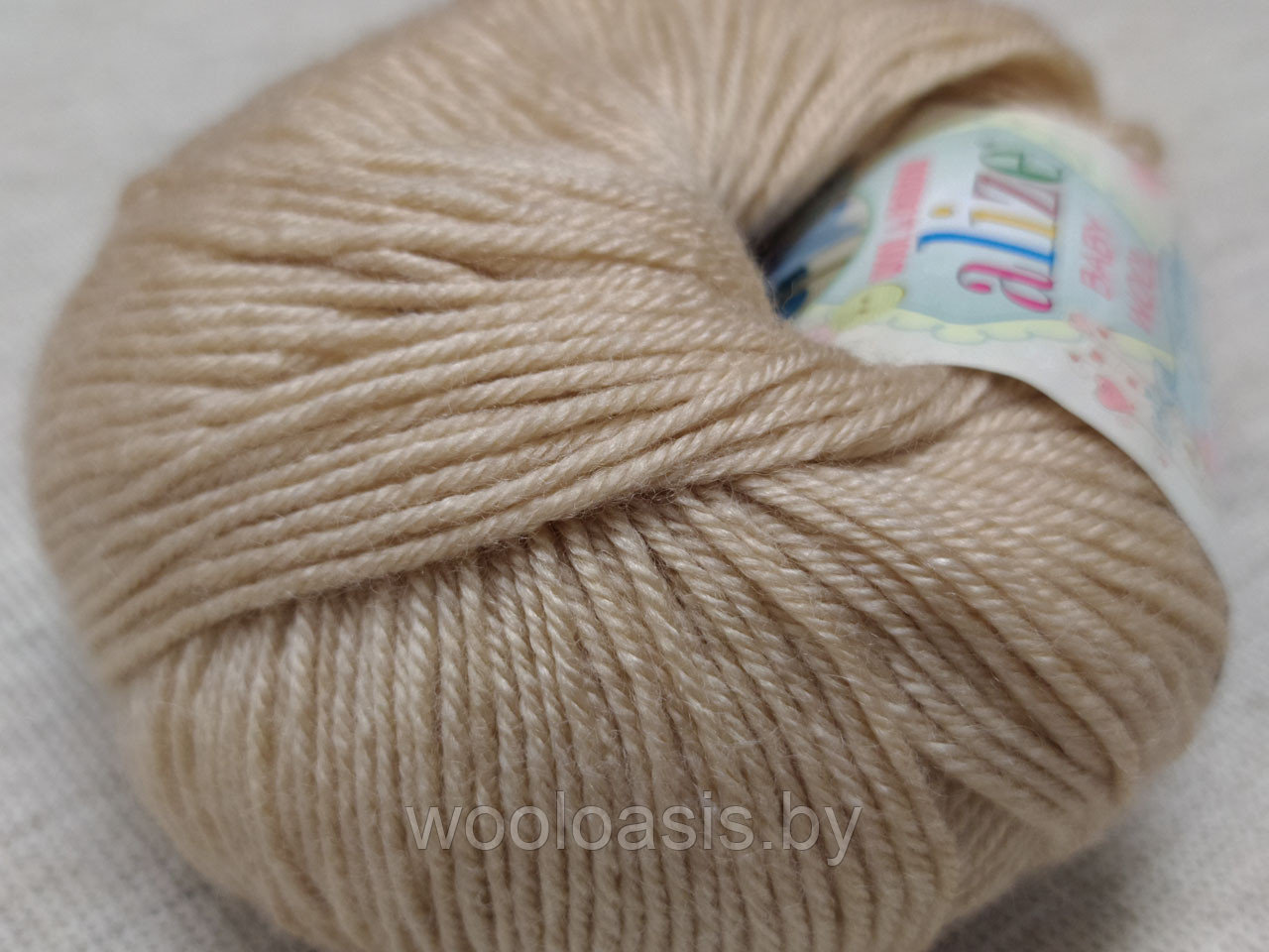Пряжа Alize Baby Wool, Ализе Беби Вул, турецкая, шерсть, акрил, бамбук, для ручного вязания (цвет 310) - фото 2 - id-p167547911