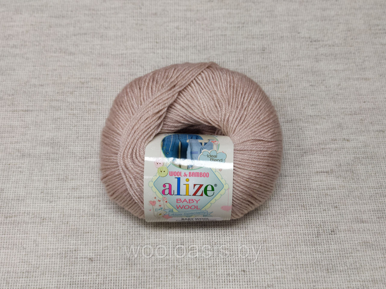 Пряжа Alize Baby Wool, Ализе Беби Вул, турецкая, шерсть, акрил, бамбук, для ручного вязания (цвет 382)