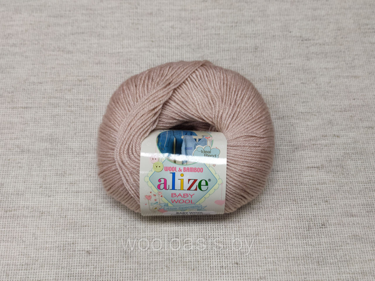 Пряжа Alize Baby Wool, Ализе Беби Вул, турецкая, шерсть, акрил, бамбук, для ручного вязания (цвет 382) - фото 1 - id-p167547912