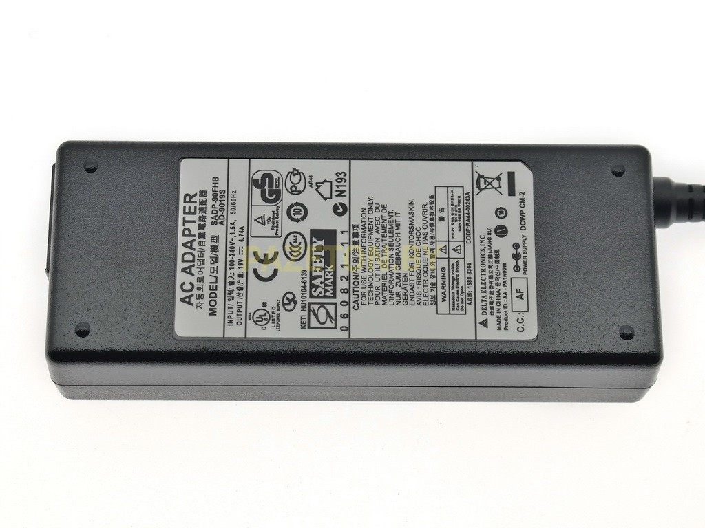 Блок питания для ноутбука Samsung AD-9019S 19V 4.74A 90W штекер 5.5x3.0 силовой кабель в комплекте - фото 2 - id-p126695243
