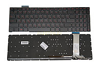 Клавиатура для ноутбука Asus G771JM G771JW GL552JX GL552VL черная красная подсветка